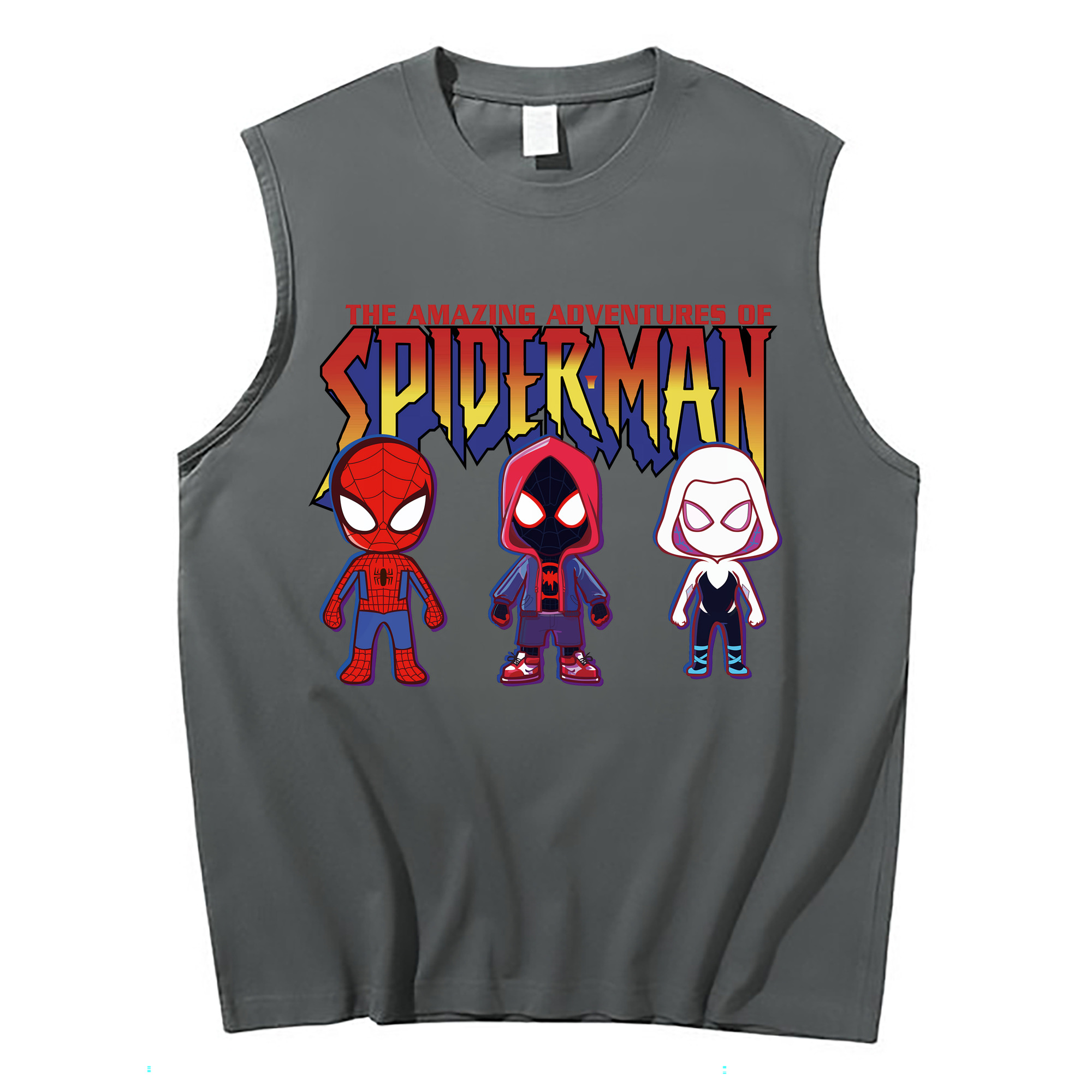 （画像用） Spider Man スパイダーマン コットン100％タンクトップ（フロントプリント）